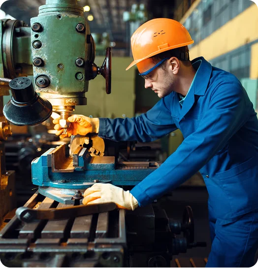 Machinist on a factory floor